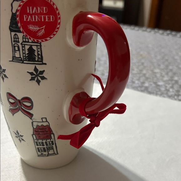 Hand-Painted Holiday Mug with Red Handle - Picture 3 of 9